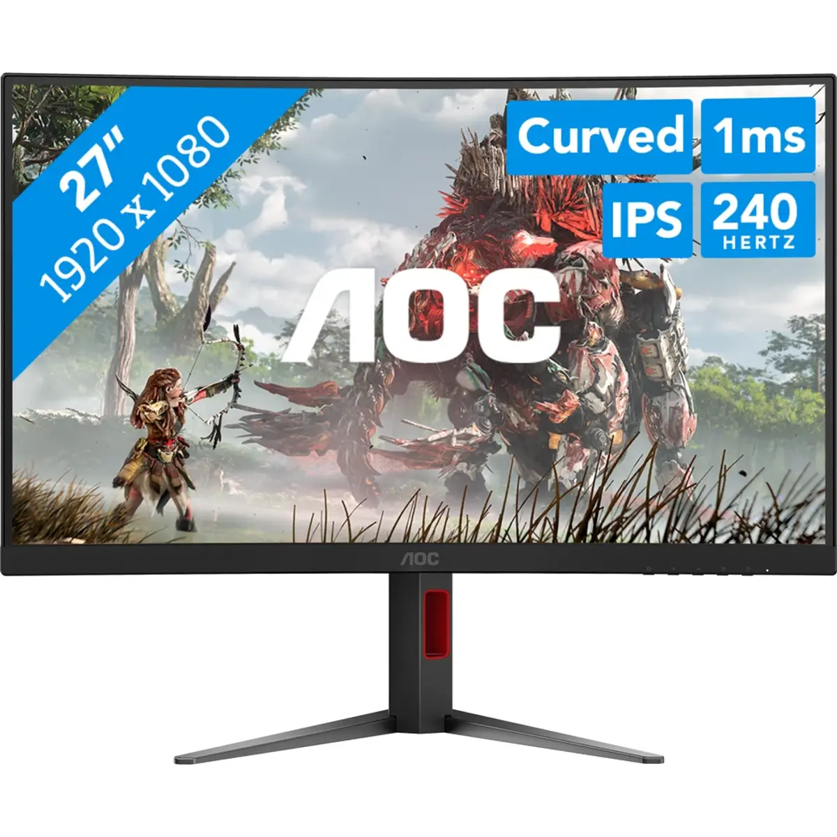 AOC C27G4Z2 Incurvé, coloris Noir, vue de face