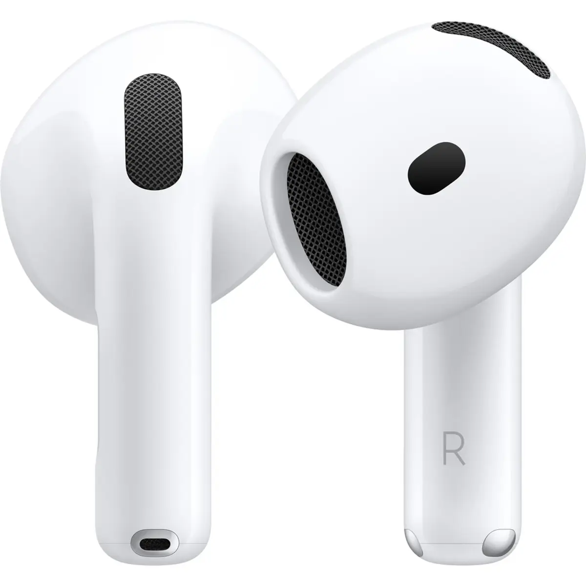 Apple AirPods 4, coloris Blanc, vue de face