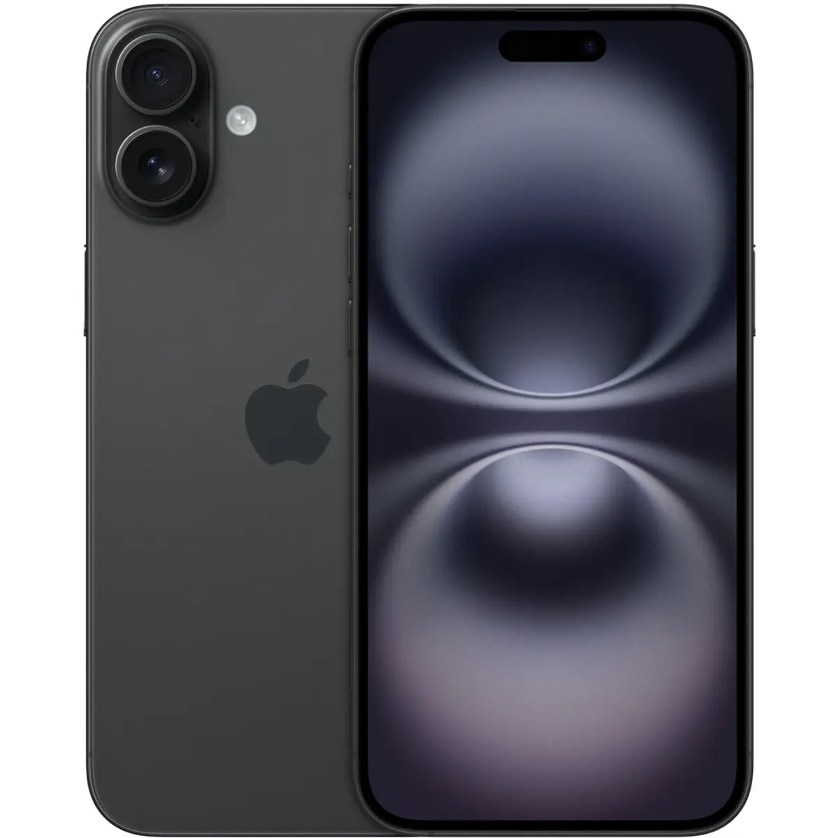 Apple iPhone 16, coloris Noir, vue de face