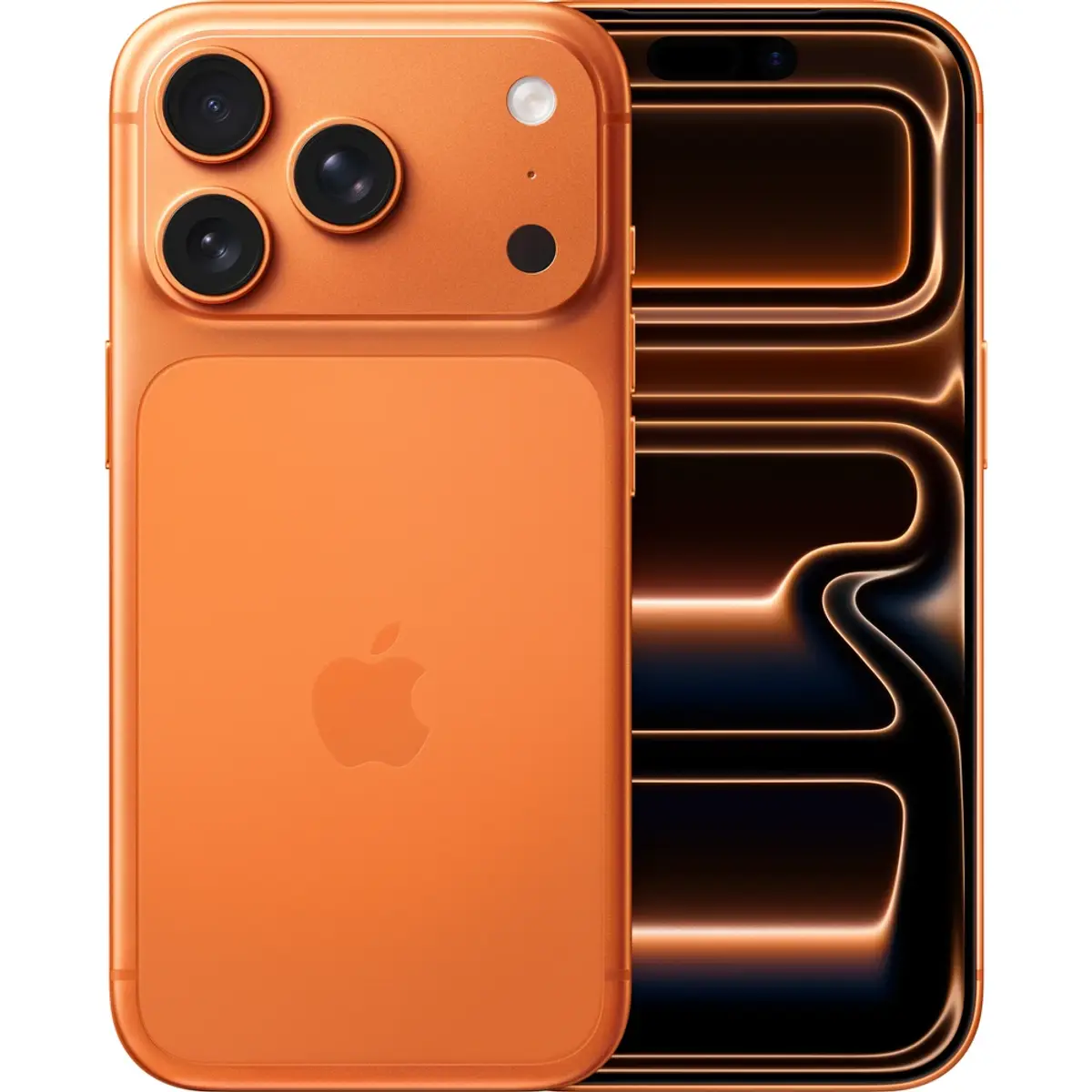 Apple iPhone 17 Pro, coloris Orange, vue de face