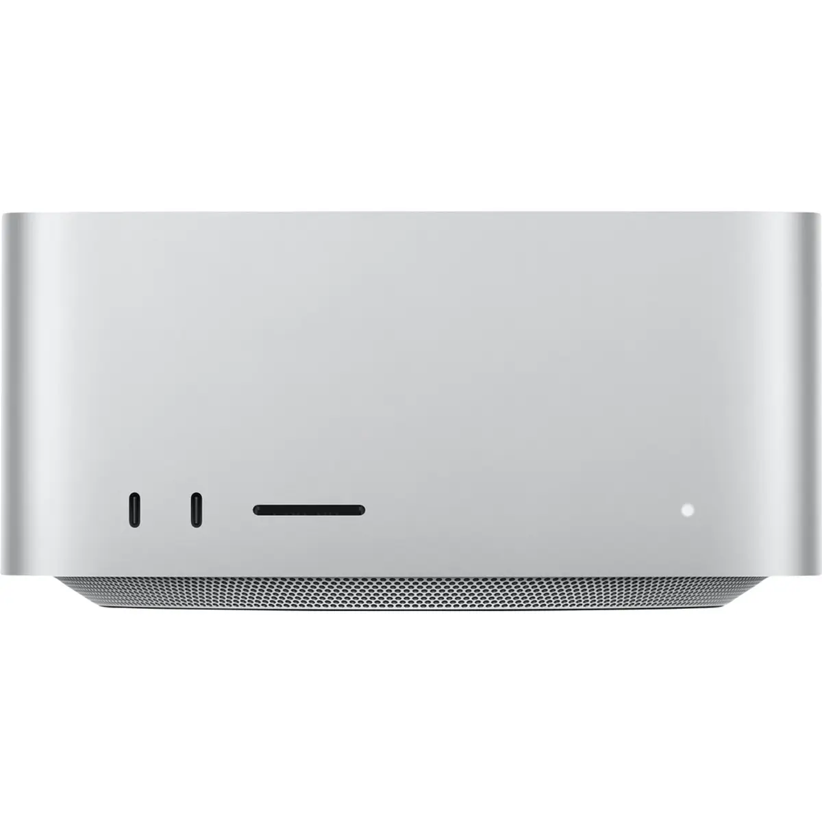 Apple Mac Studio (2026) M5 Ultra (30 CPU/ 64 GPU) 96 Go/1 To, coloris Argent, vue de face