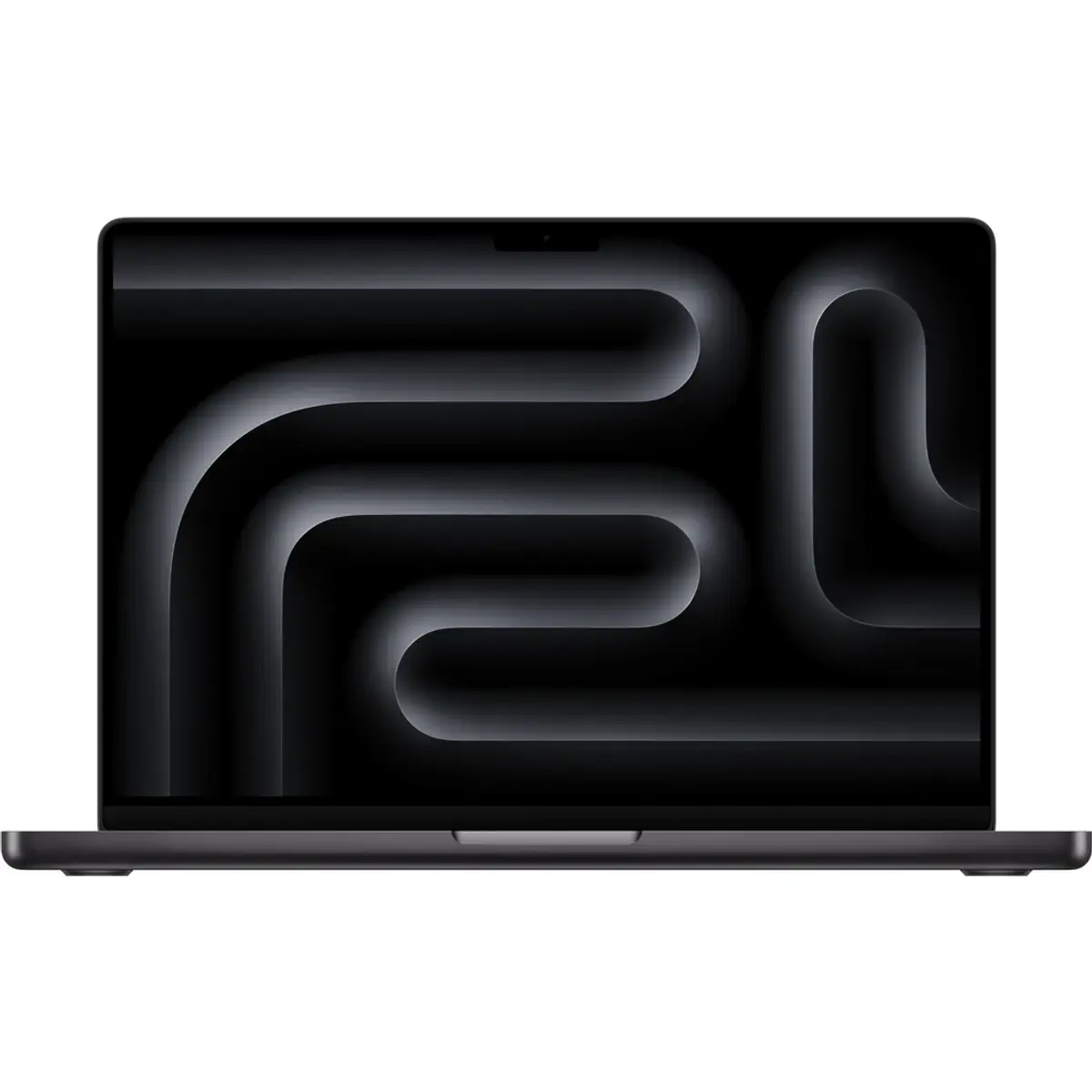 Apple MacBook Pro 14" M5 Pro (15 CPU 16 GPU), coloris Noir, vue de face