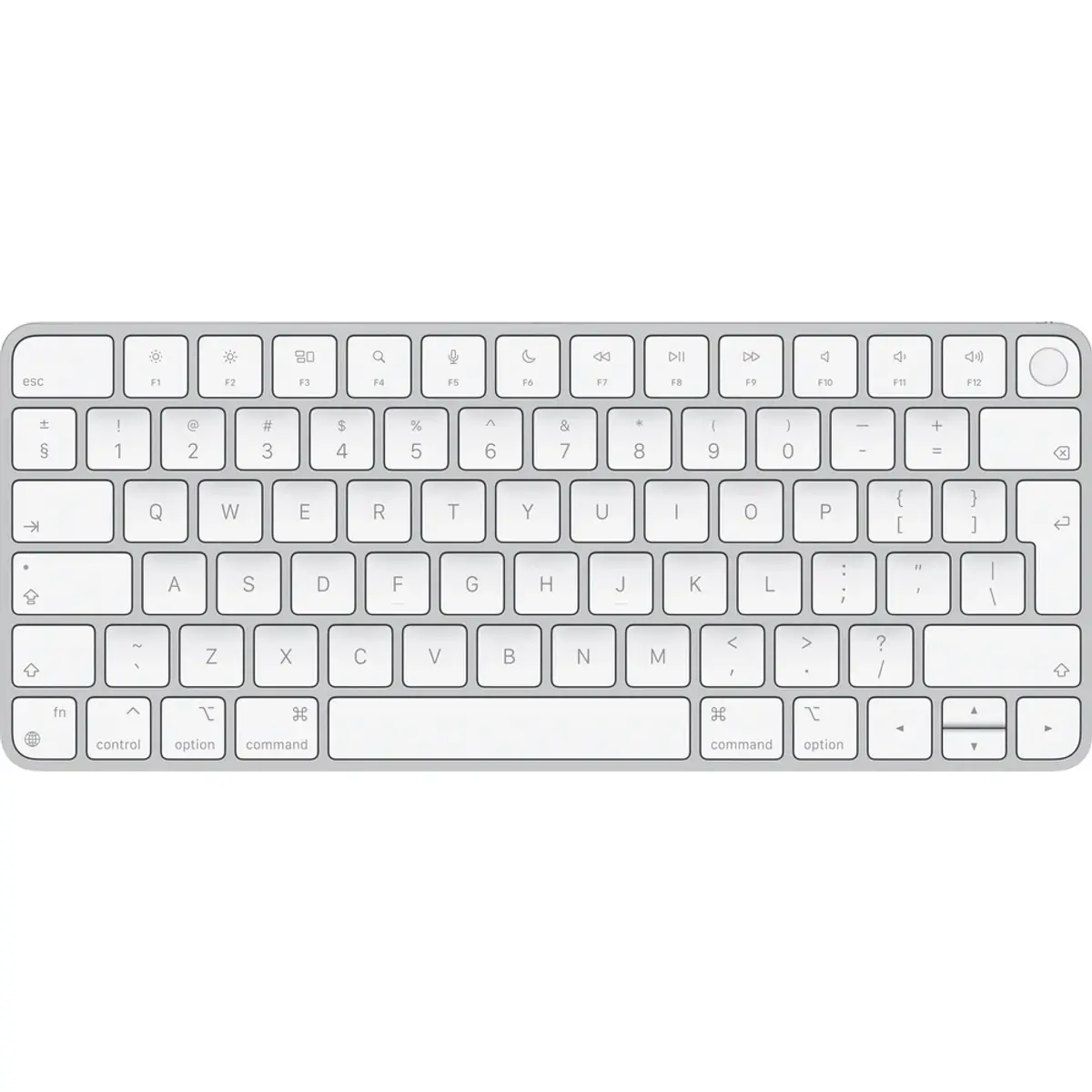 Apple Magic Keyboard avec Touch ID (2024), coloris Blanc, vue de face