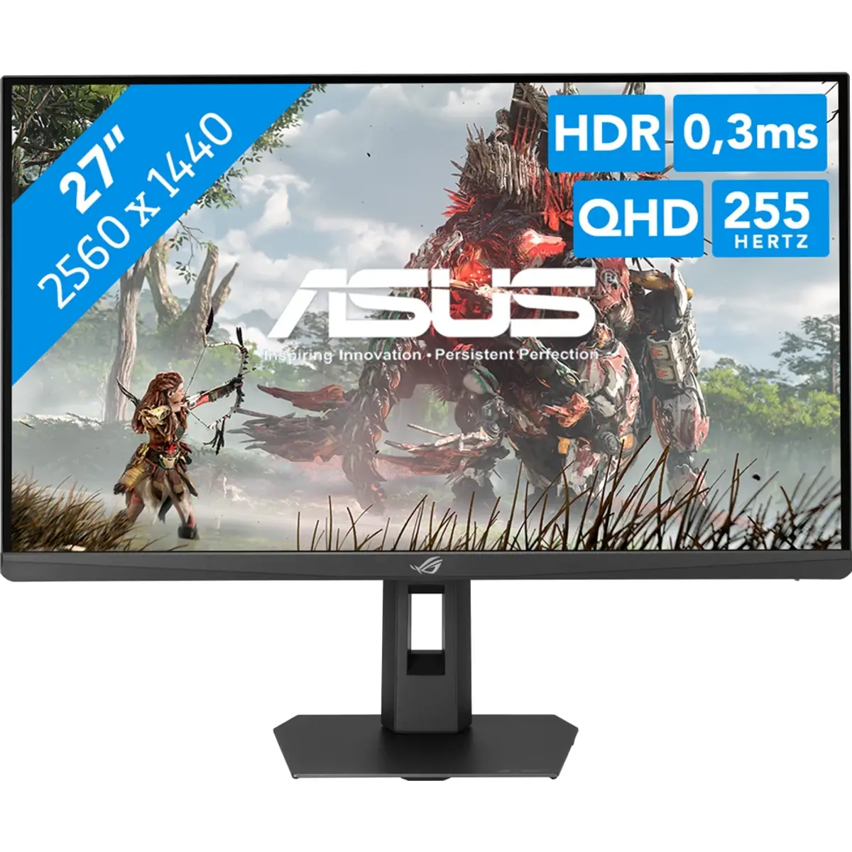 ASUS ROG Strix XG27ACMES, coloris Noir, vue de face