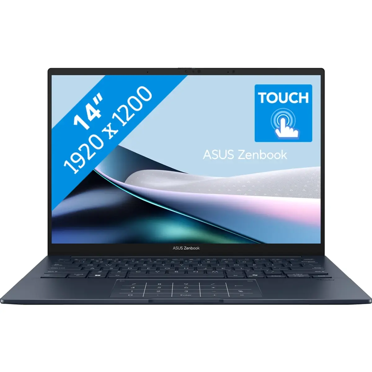 Asus Zenbook 14 UX3405CA-QLNA1W, coloris Bleu, vue de face