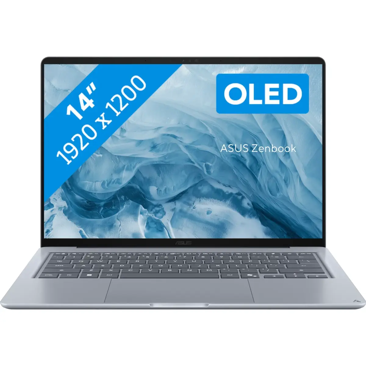 ASUS Zenbook 14 UX3480QA-SF003W, coloris Bleu, vue de face