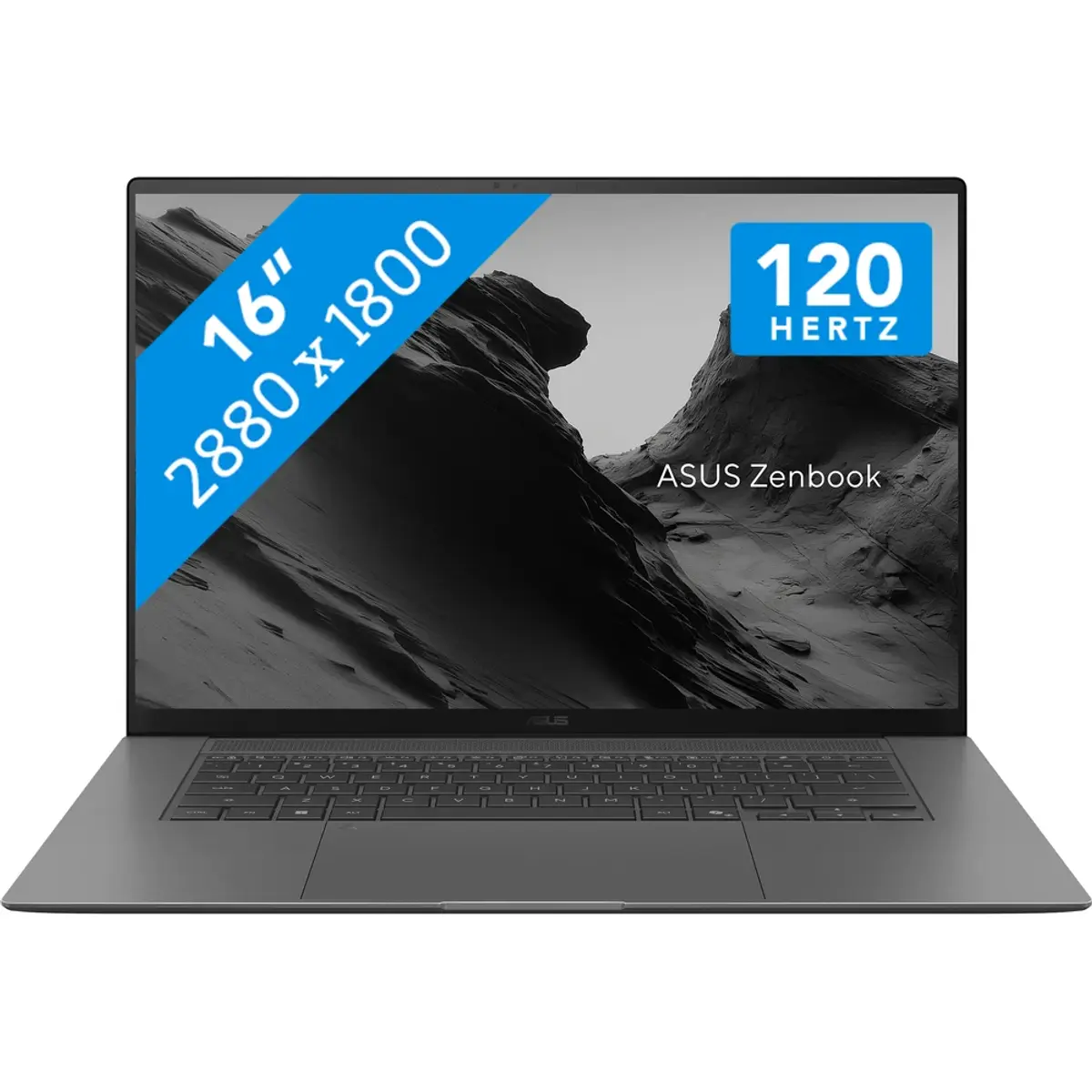 ASUS Zenbook S 16 UM5606GA-SS366W, coloris Gris, vue de face
