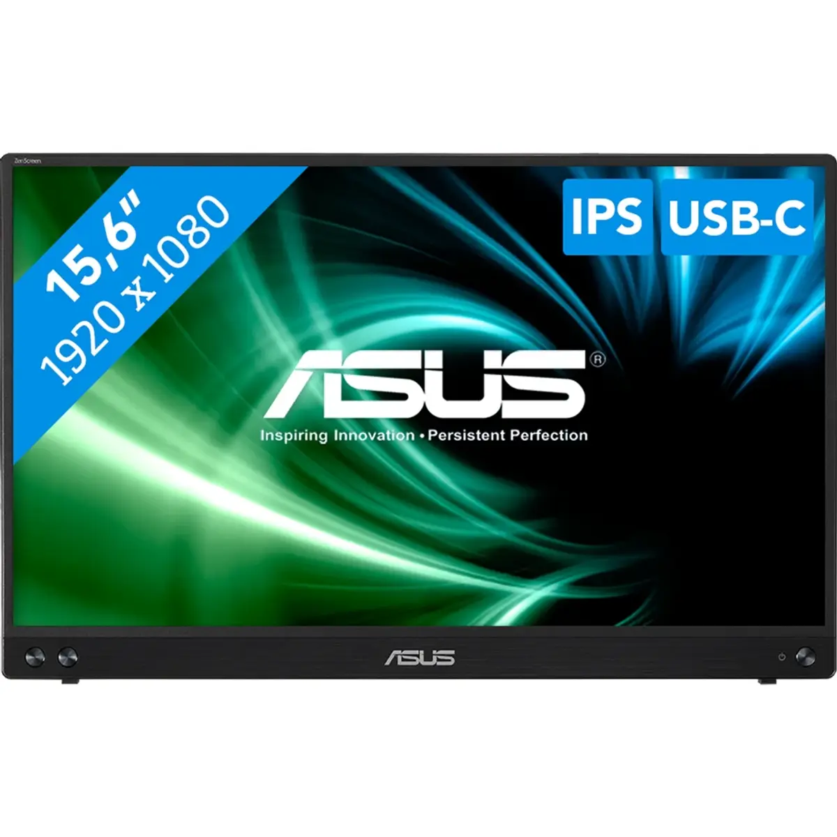 ASUS ZenScreen MB16AHV, coloris Gris, vue de face