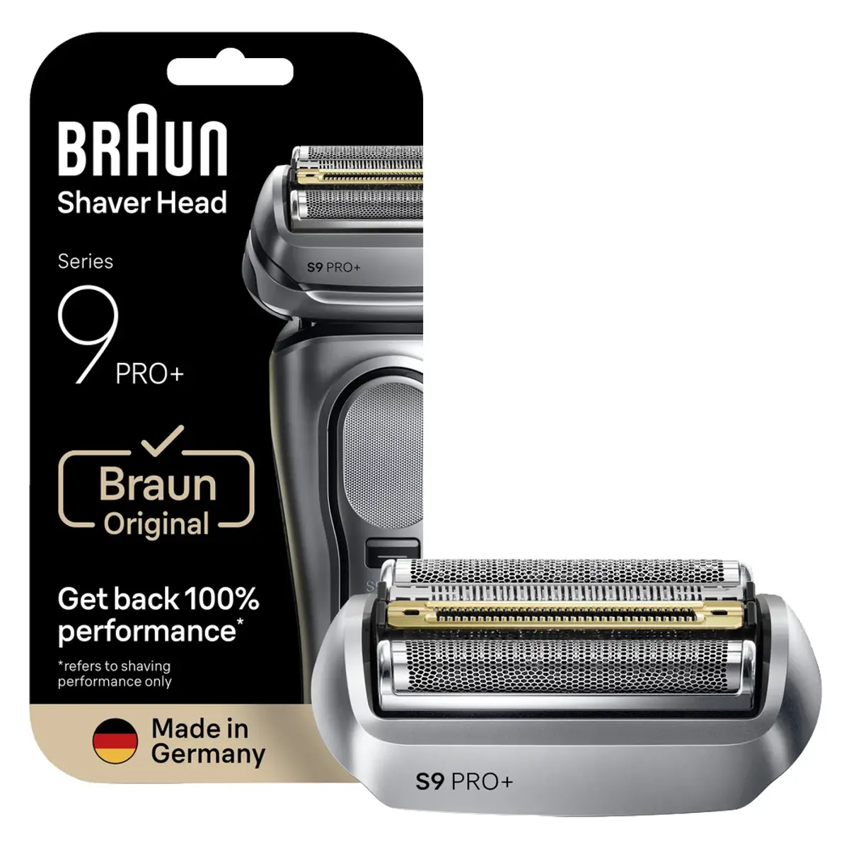 Braun Series 9 96M, coloris Argent, vue de face