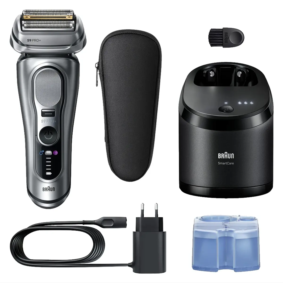 Braun Series 9 PRO+ 9667CC Argent, coloris Argent, vue de face