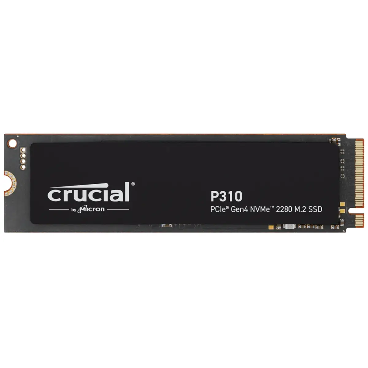 Crucial P310 NVMe SSD, coloris Noir, vue de face