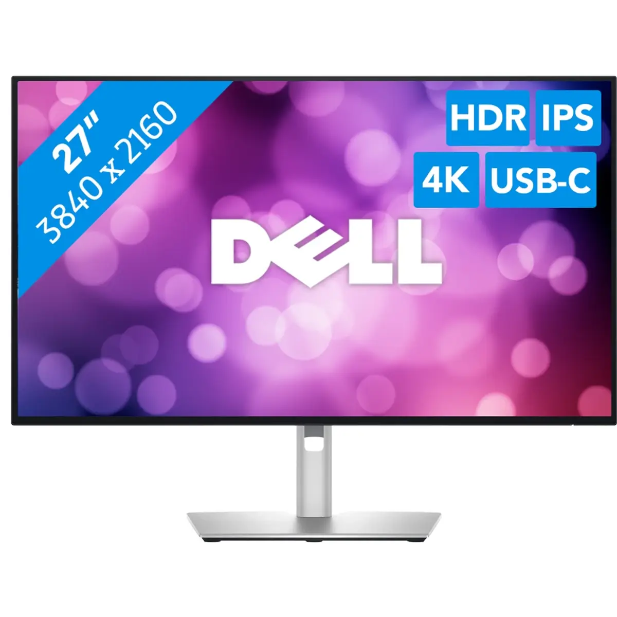 Dell U2725QE, coloris Argent, vue de face