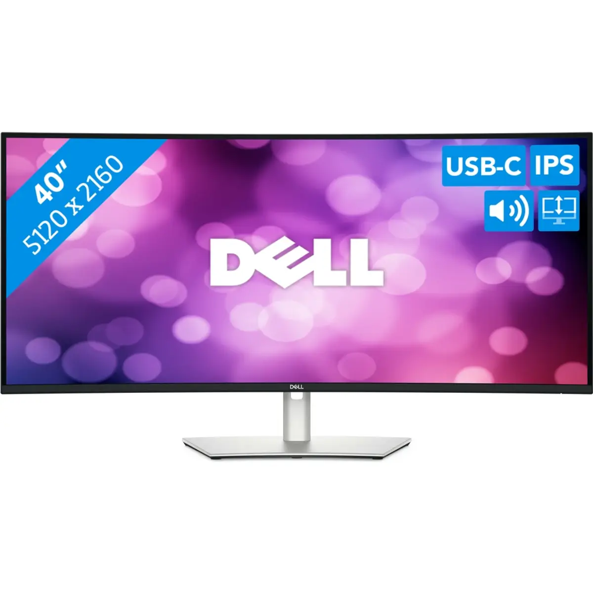Dell U4025QW, coloris Argent, vue de face