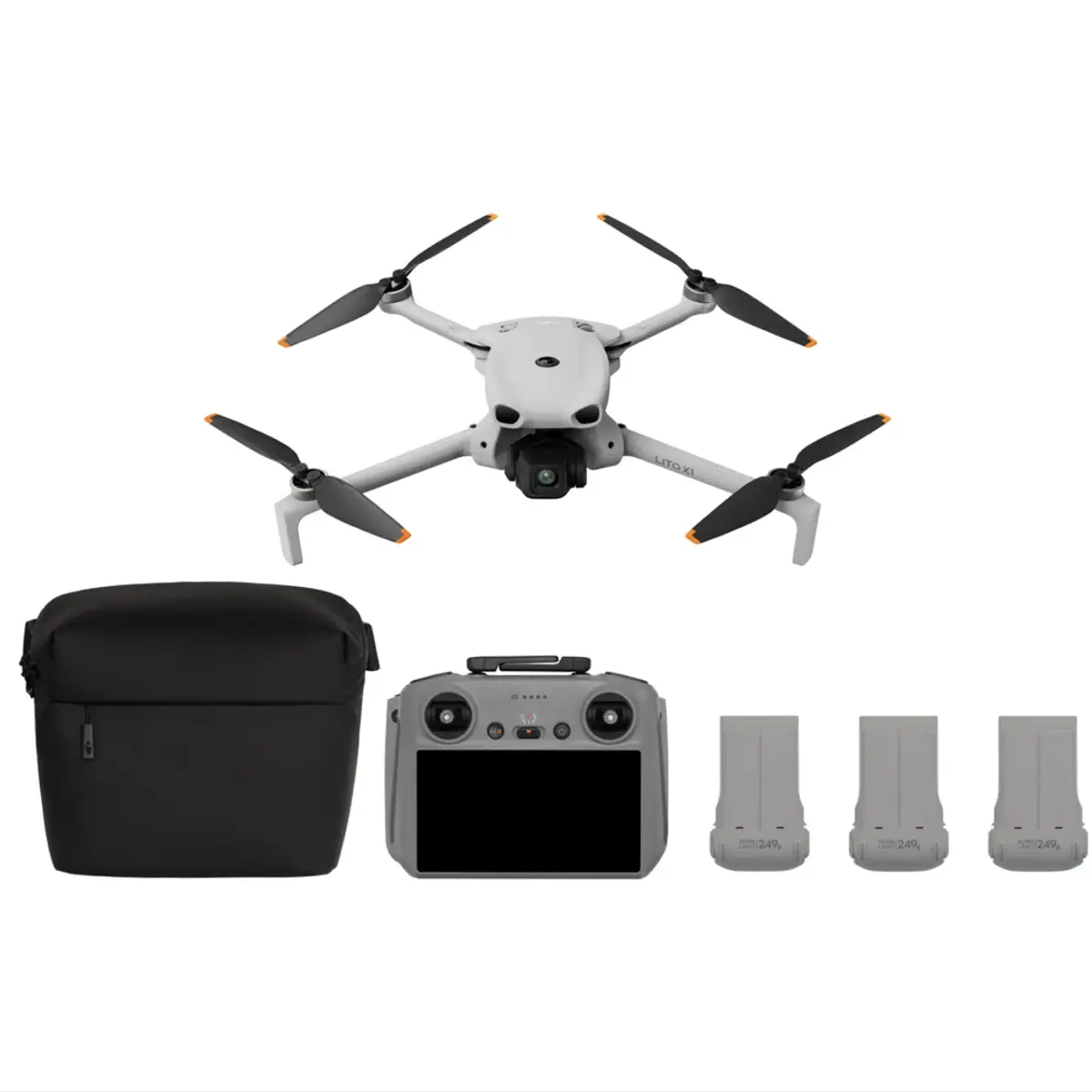DJI Lito X1 Fly More Combo + Smart Controller, coloris Gris, vue de face