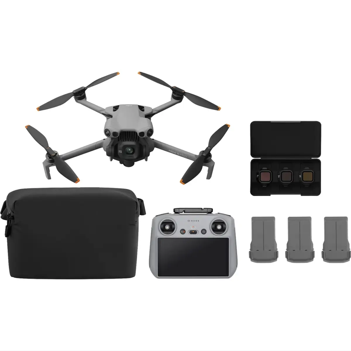 DJI Mini 5 Pro Fly More Combo + Smart Controller, coloris Gris, vue de face