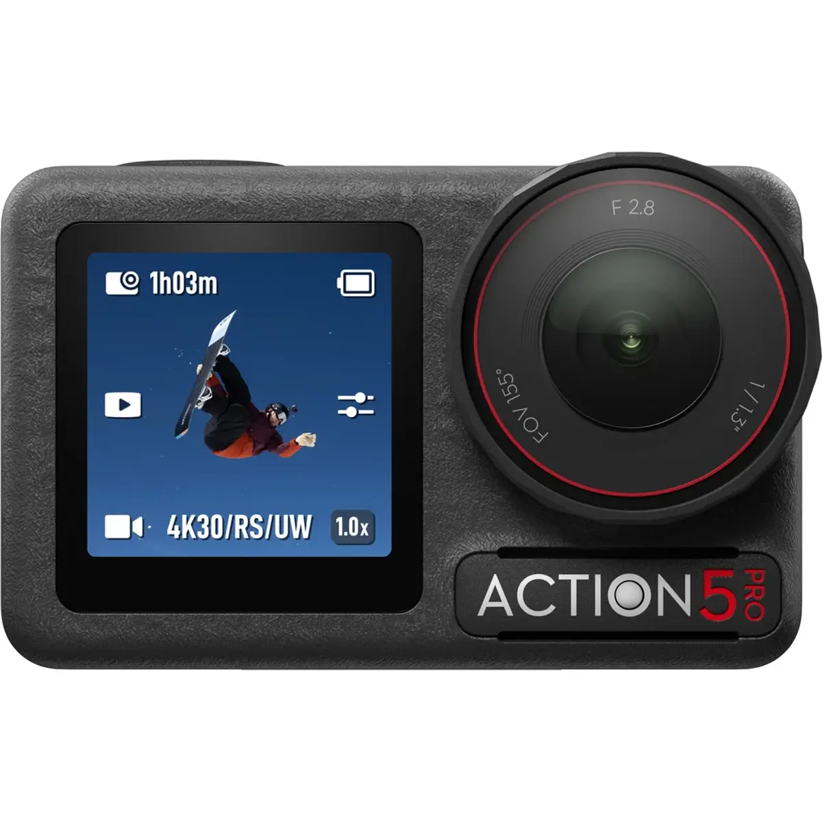 DJI Osmo Action 5 Pro, coloris Noir, vue de face