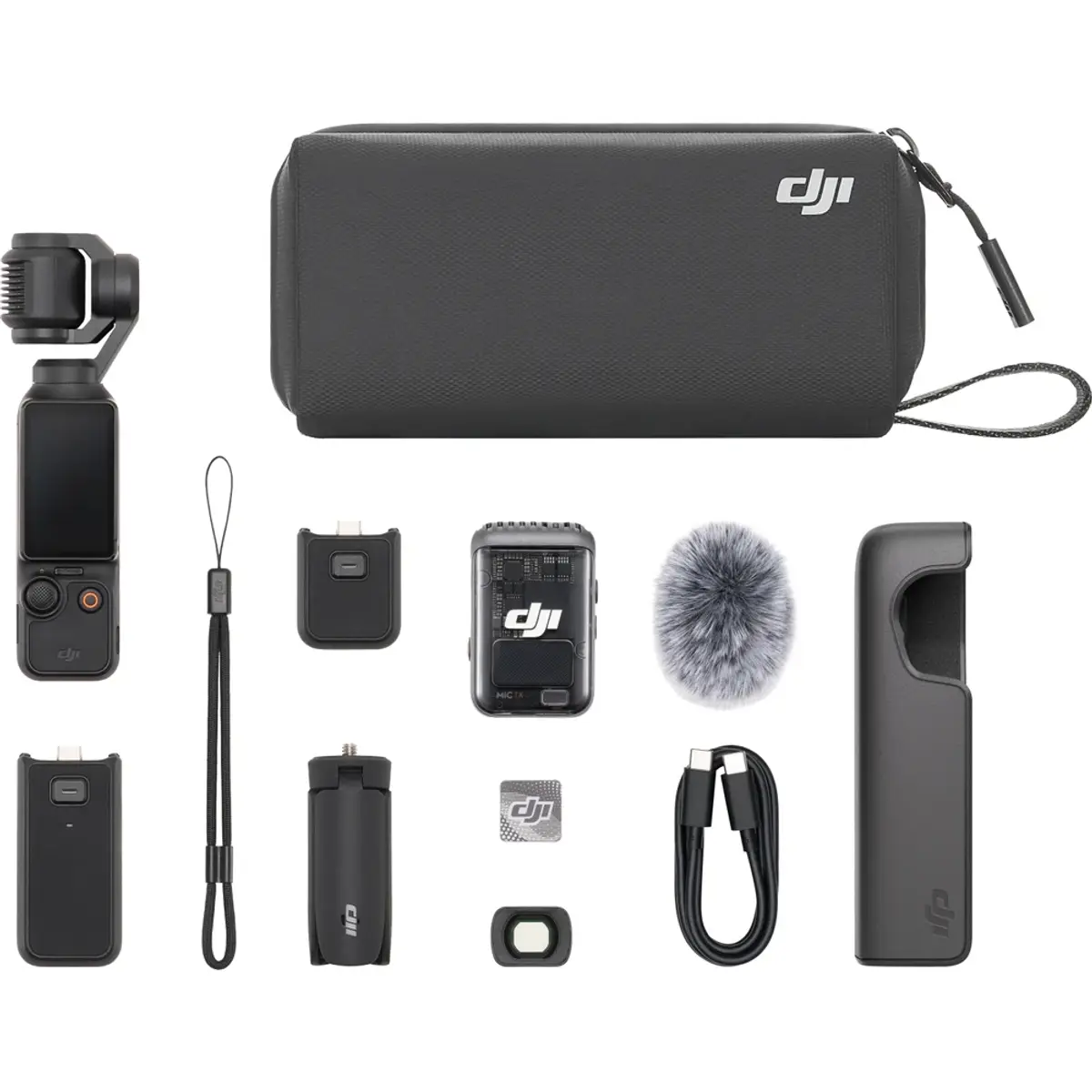 DJI Osmo Pocket 3 Creator Combo, coloris Noir, vue de face