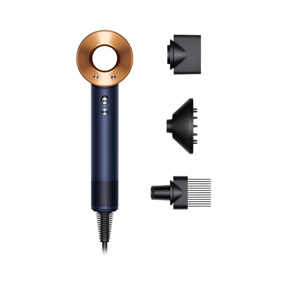Dyson Supersonic Curly + Coily Prussian Blue, coloris Blue, vue de face