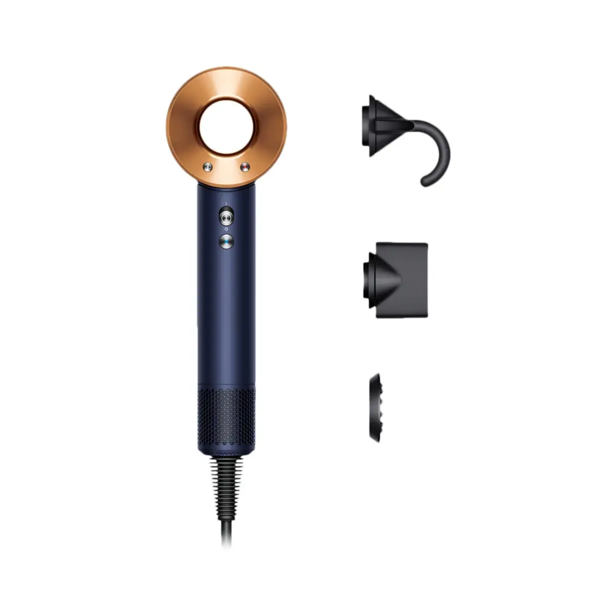 Dyson Supersonic Straight + Wavy Prussian Blue, coloris Blue, vue de face