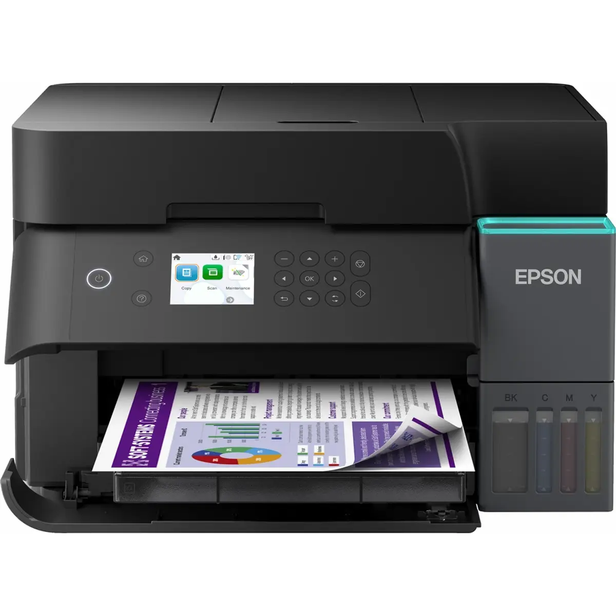 Epson EcoTank ET-3950, coloris Noir, vue de face