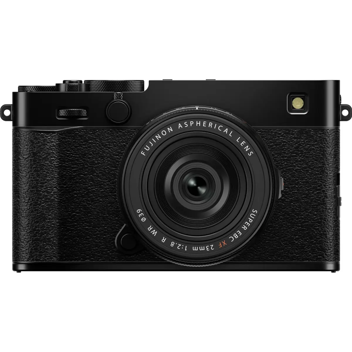 Fujifilm X-E5 + 23 mm f 2.8, coloris Noir, vue de face