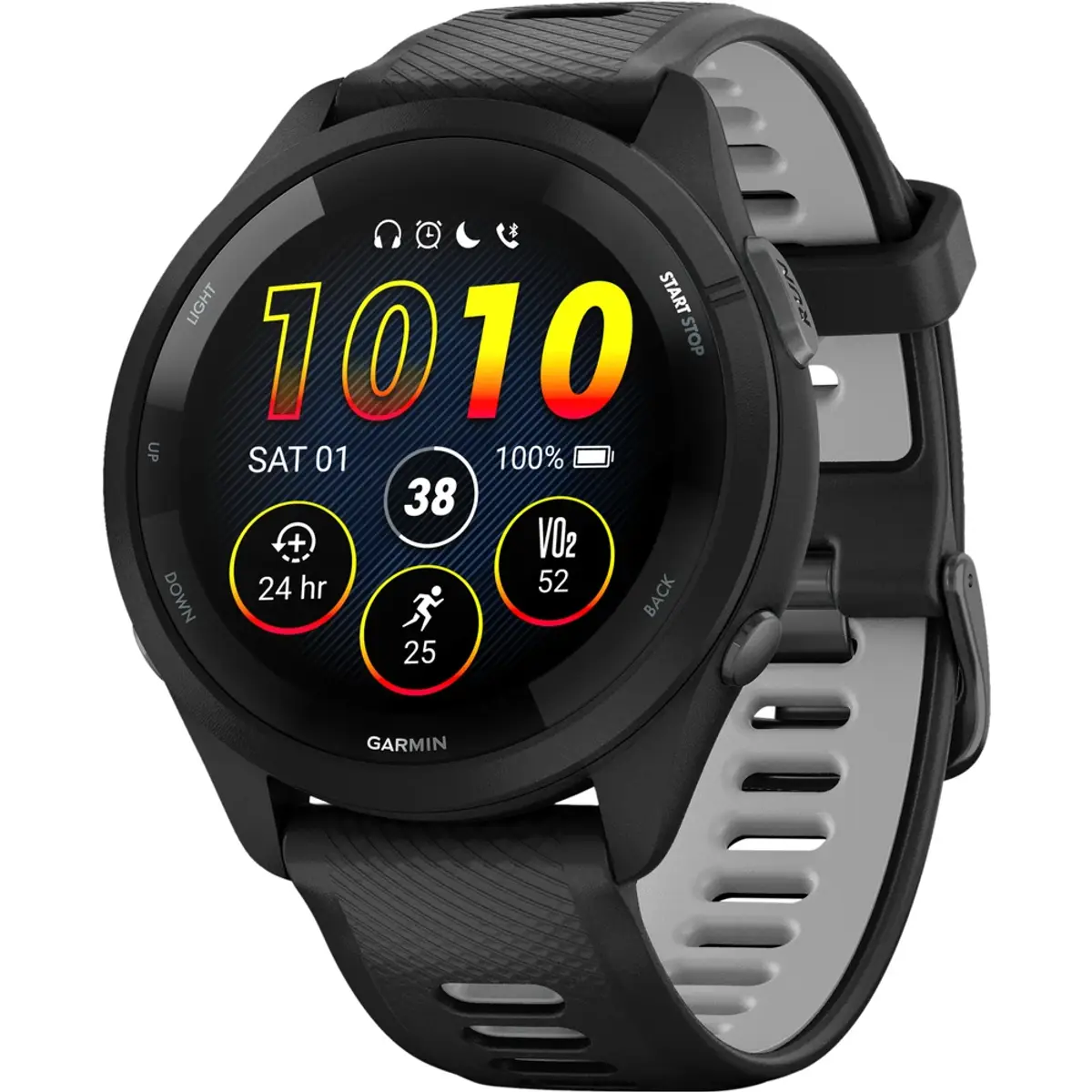Garmin Forerunner 265 Noir, coloris Noir, vue de face