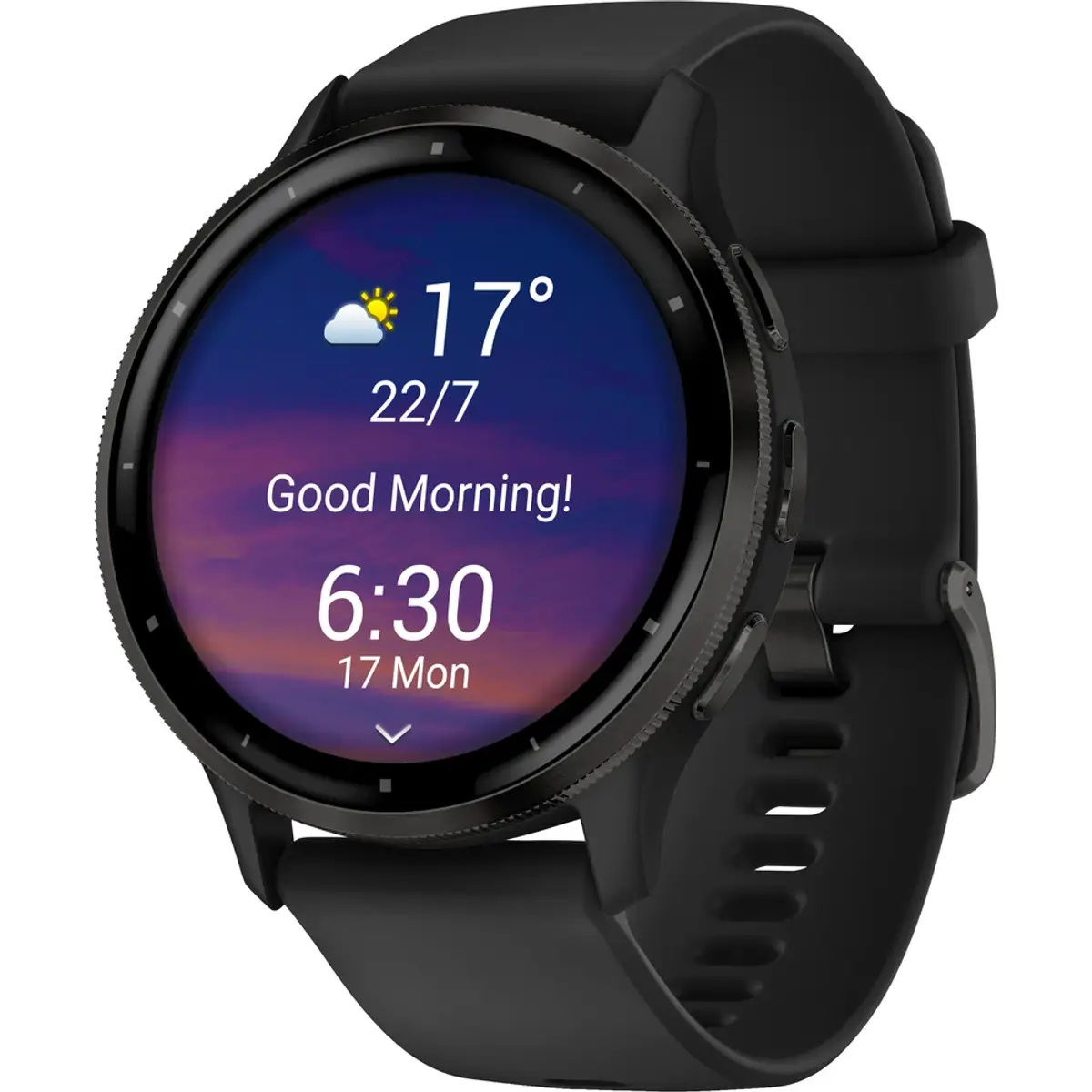 Garmin Venu 3 Noir, coloris Noir, vue de face