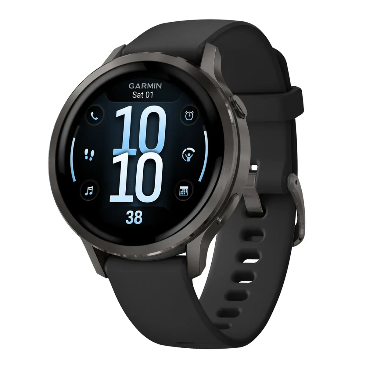 Garmin Venu 4 41 mm, coloris Noir, vue de face