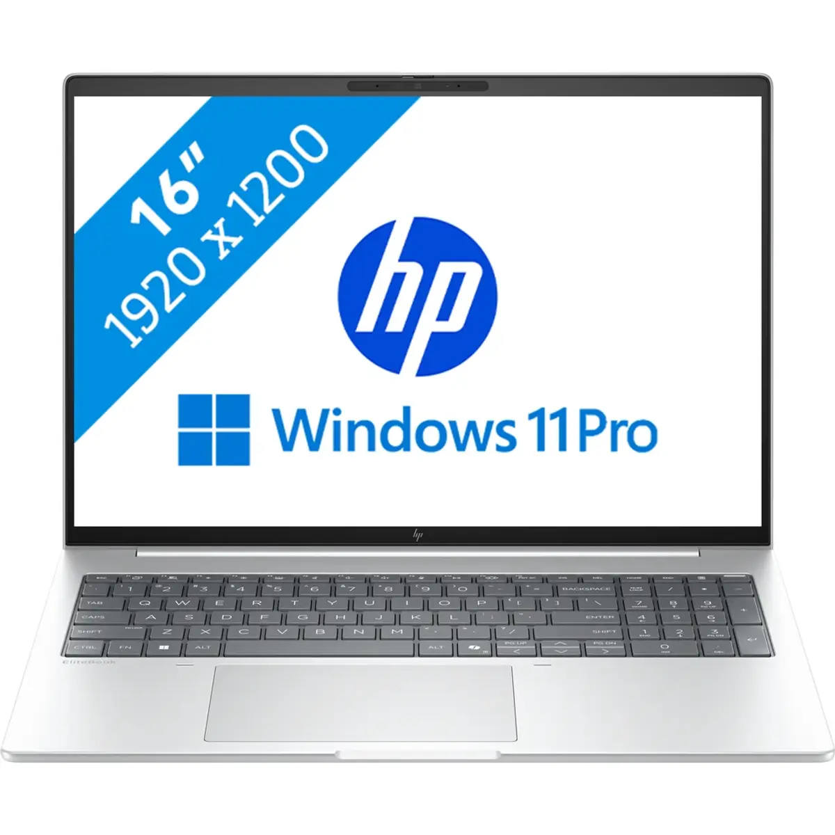 HP EliteBook 8 G2i 16'' Copilot+ PC- DW7K6ET QWERTY, coloris Argent, vue de face