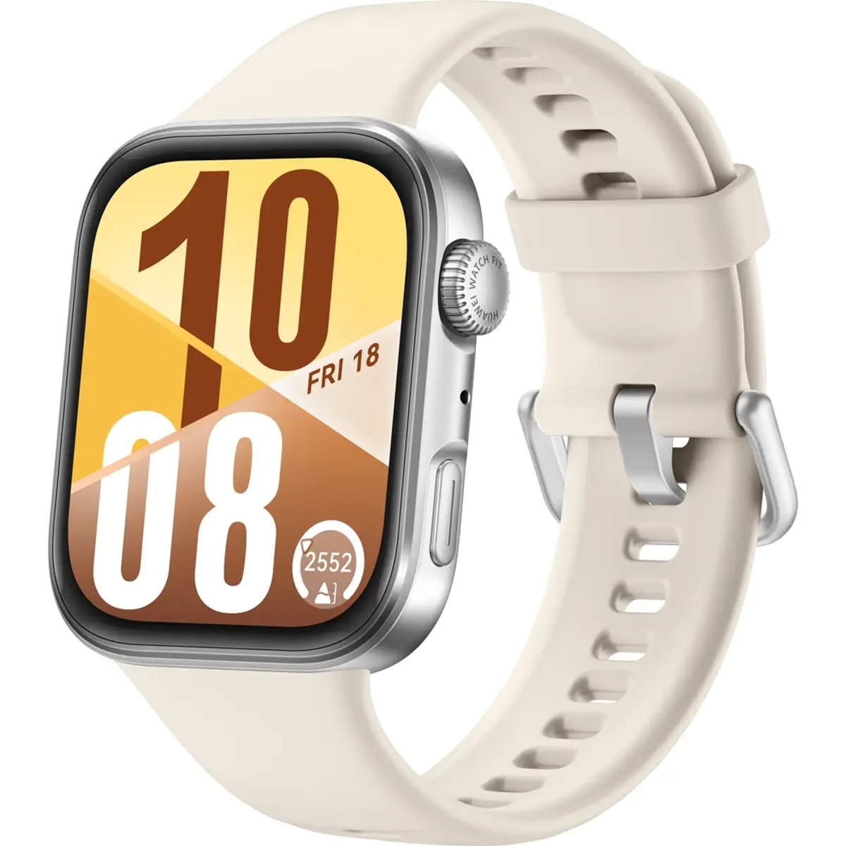 Huawei Watch Fit 4 Argent/Blanc, coloris Argent / Blanc, vue de face