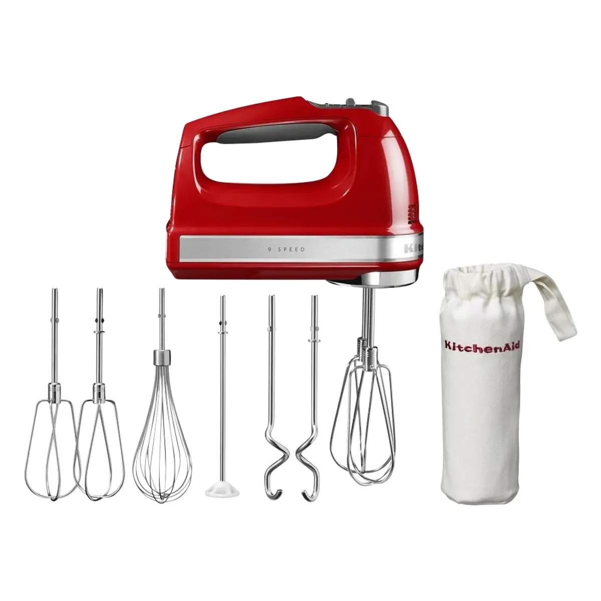 KitchenAid 5KHM9212EER Keizerrood, coloris Rouge, vue de face