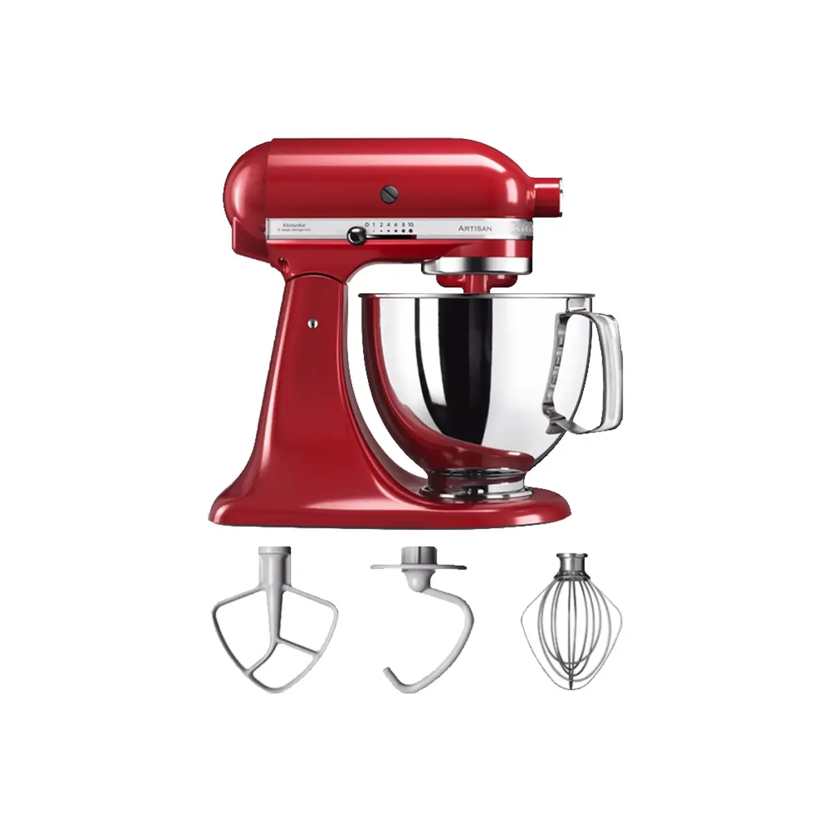 KitchenAid Artisan Mixer 5KSM125 Keizerrood, coloris Rouge, vue de face