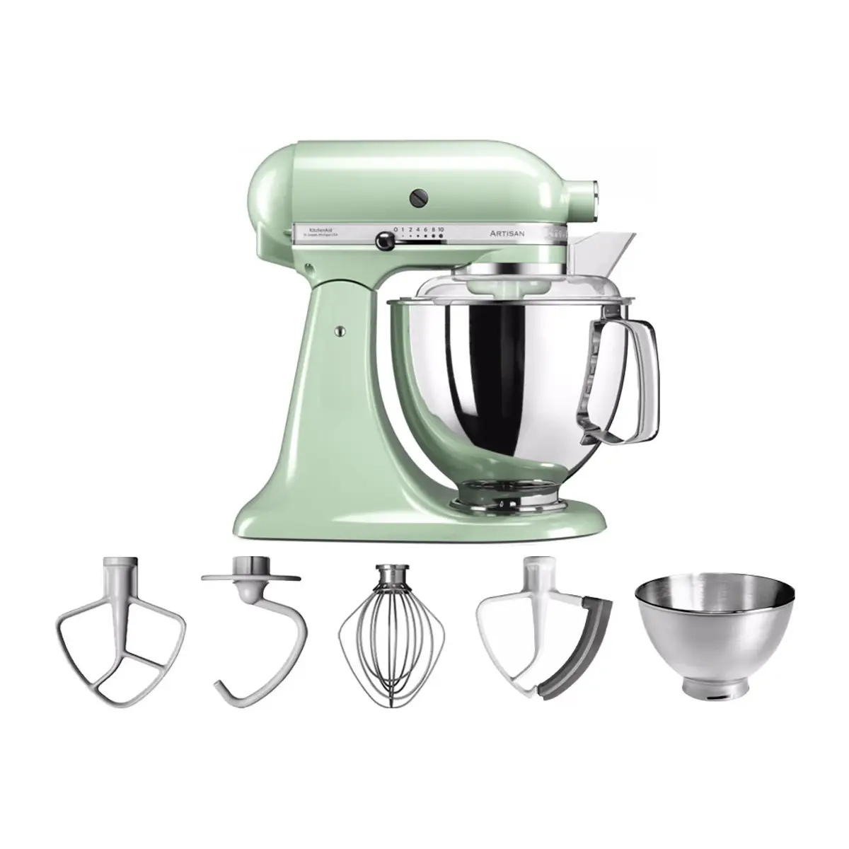 KitchenAid Artisan Mixer 5KSM175PS Pistache, coloris Vert, vue de face