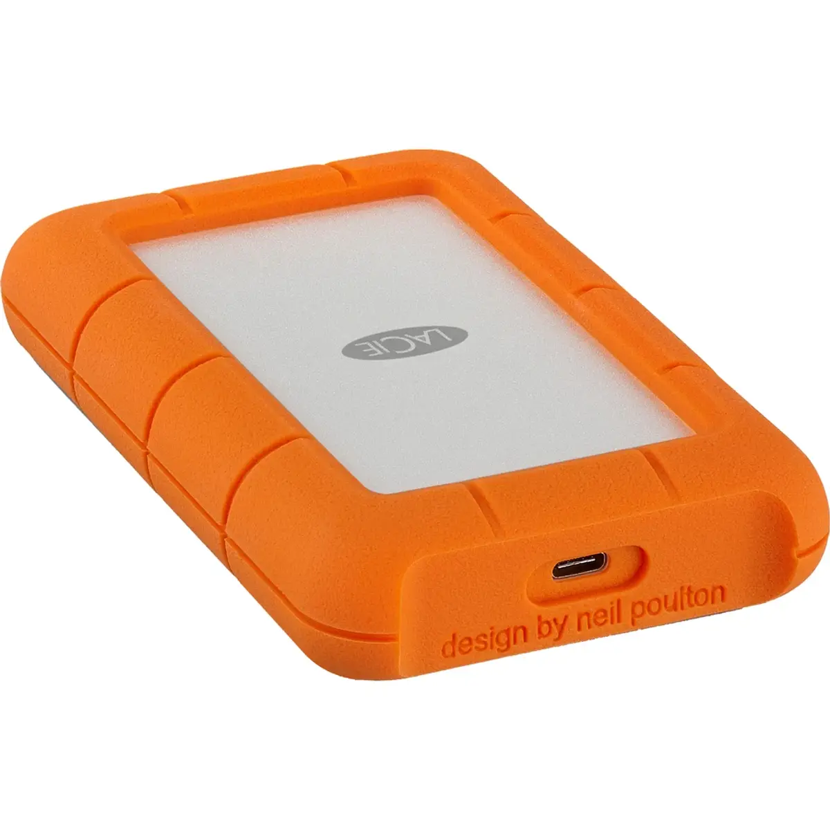 LaCie Rugged USB-C HDD, coloris Orange, vue de face