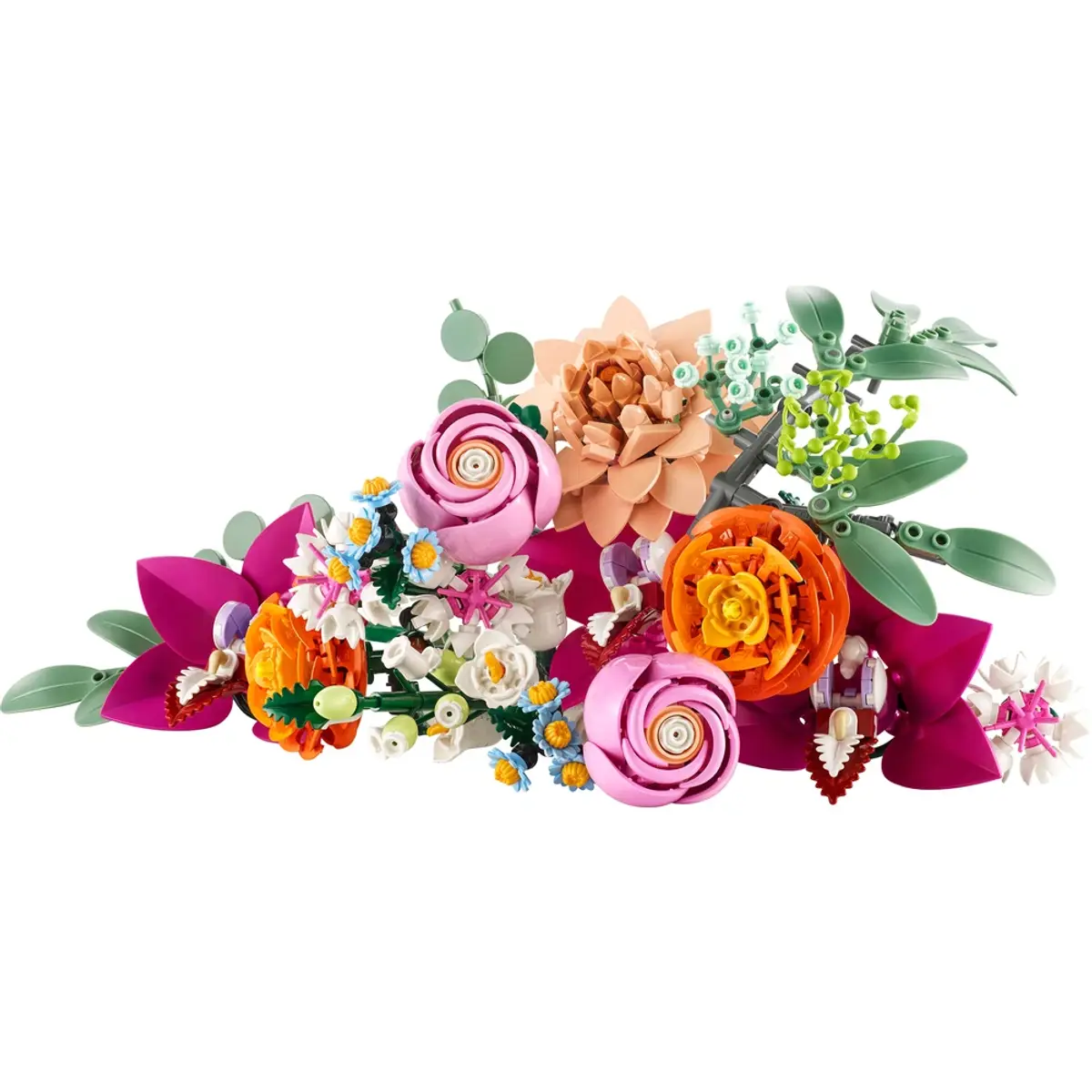 LEGO Botanicals Rose Boeket 10342, coloris Rose, vue de face