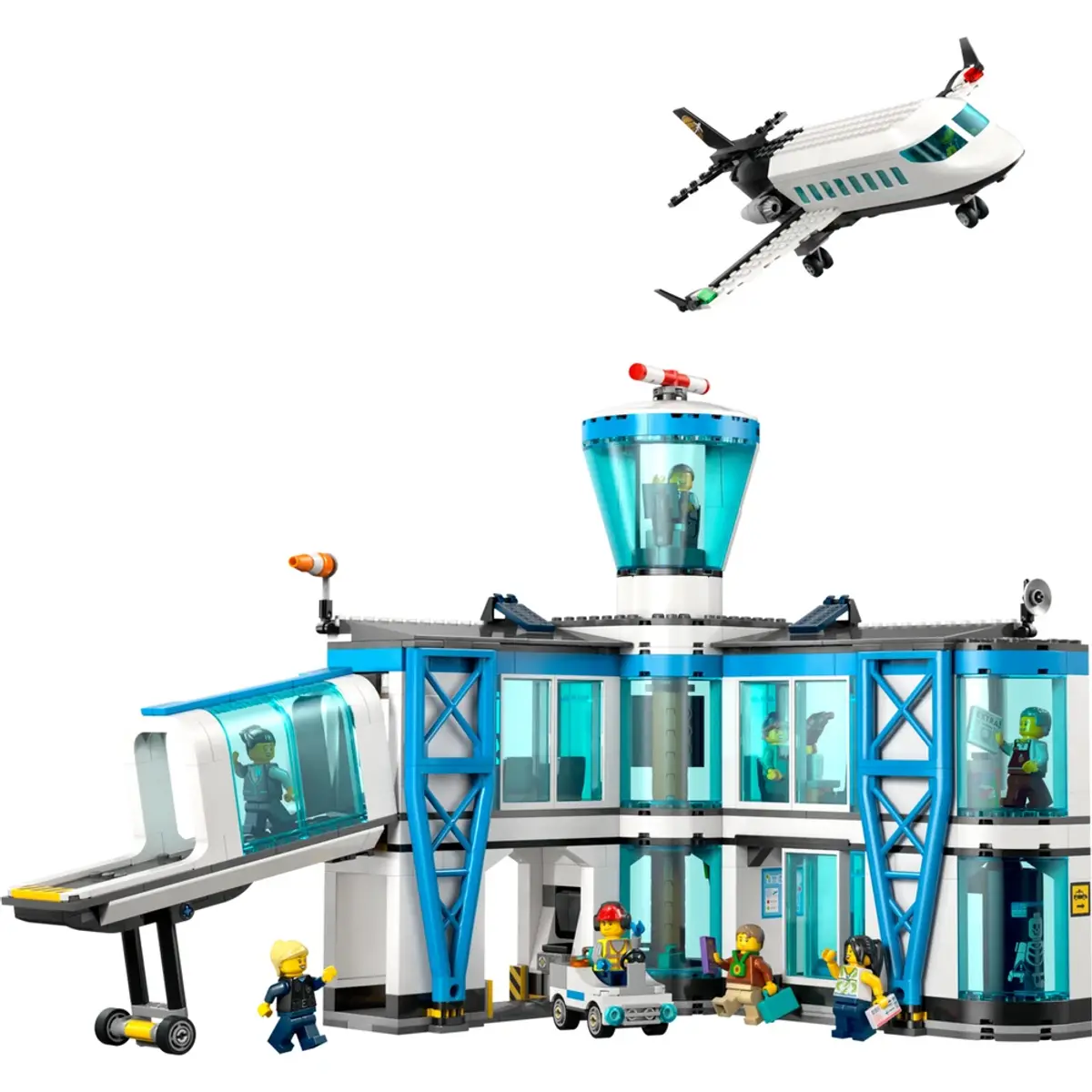LEGO City L'Aéroport et l'Avion 60502, coloris Multicolore, vue de face