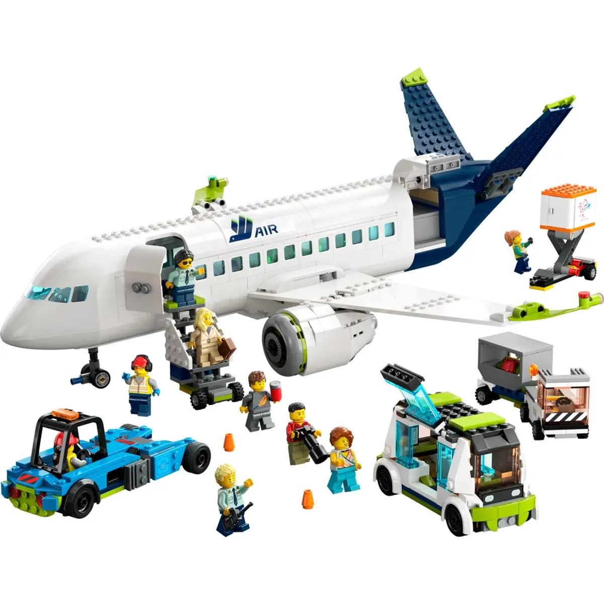 LEGO City L'Avion de Ligne 60367, coloris Multicolore, vue de face