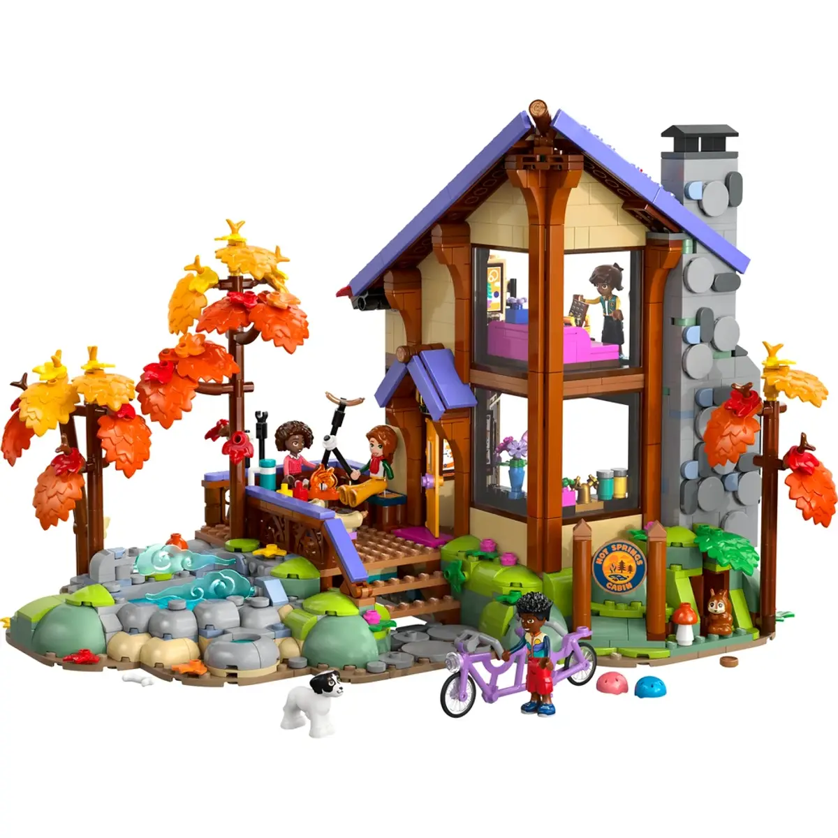 LEGO Friends La Cabane Chaleureuse dans la Forêt 42705, coloris Multicolore, vue de face