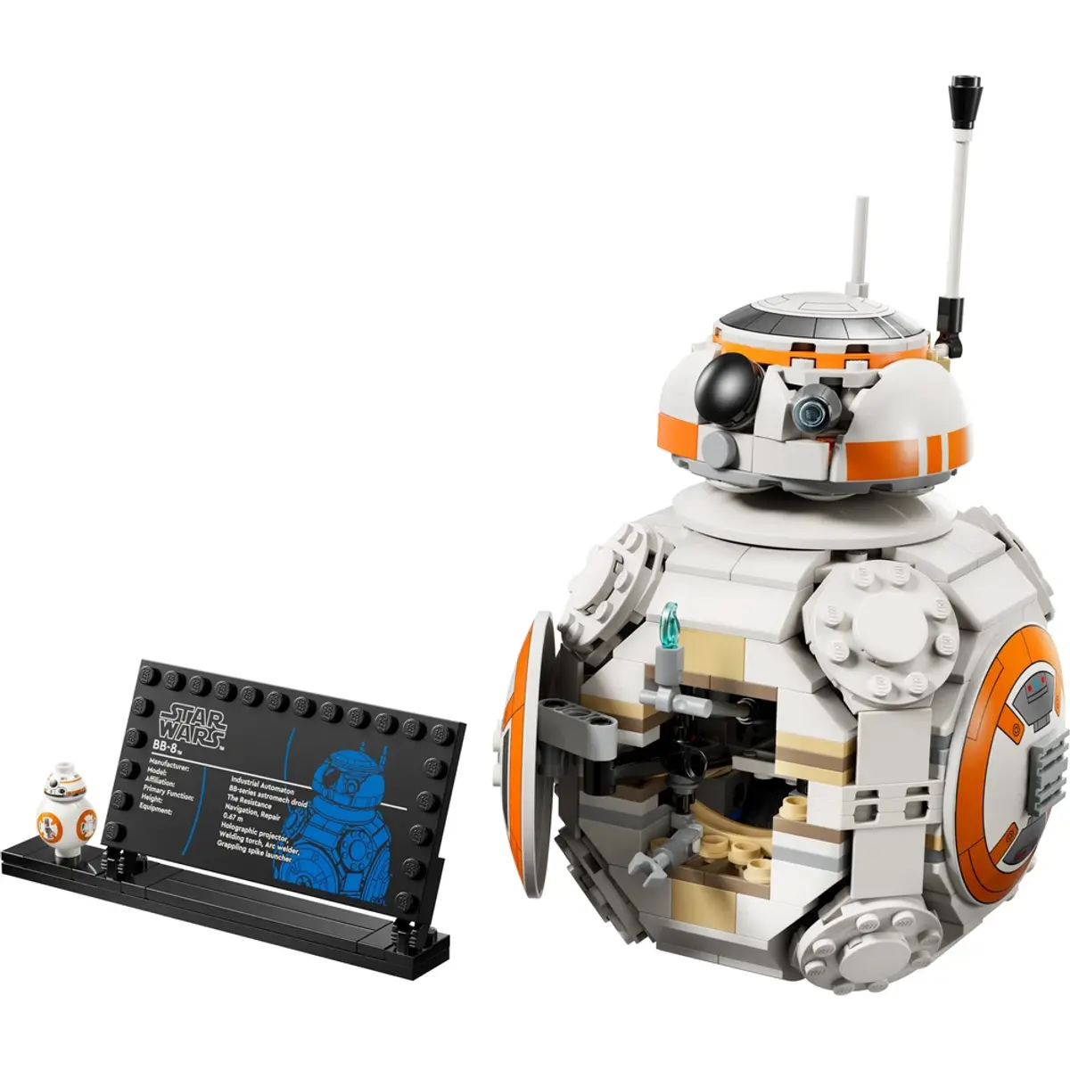 LEGO Star Wars Droïde Astromécano BB-8 75452, coloris Multicolore, vue de face