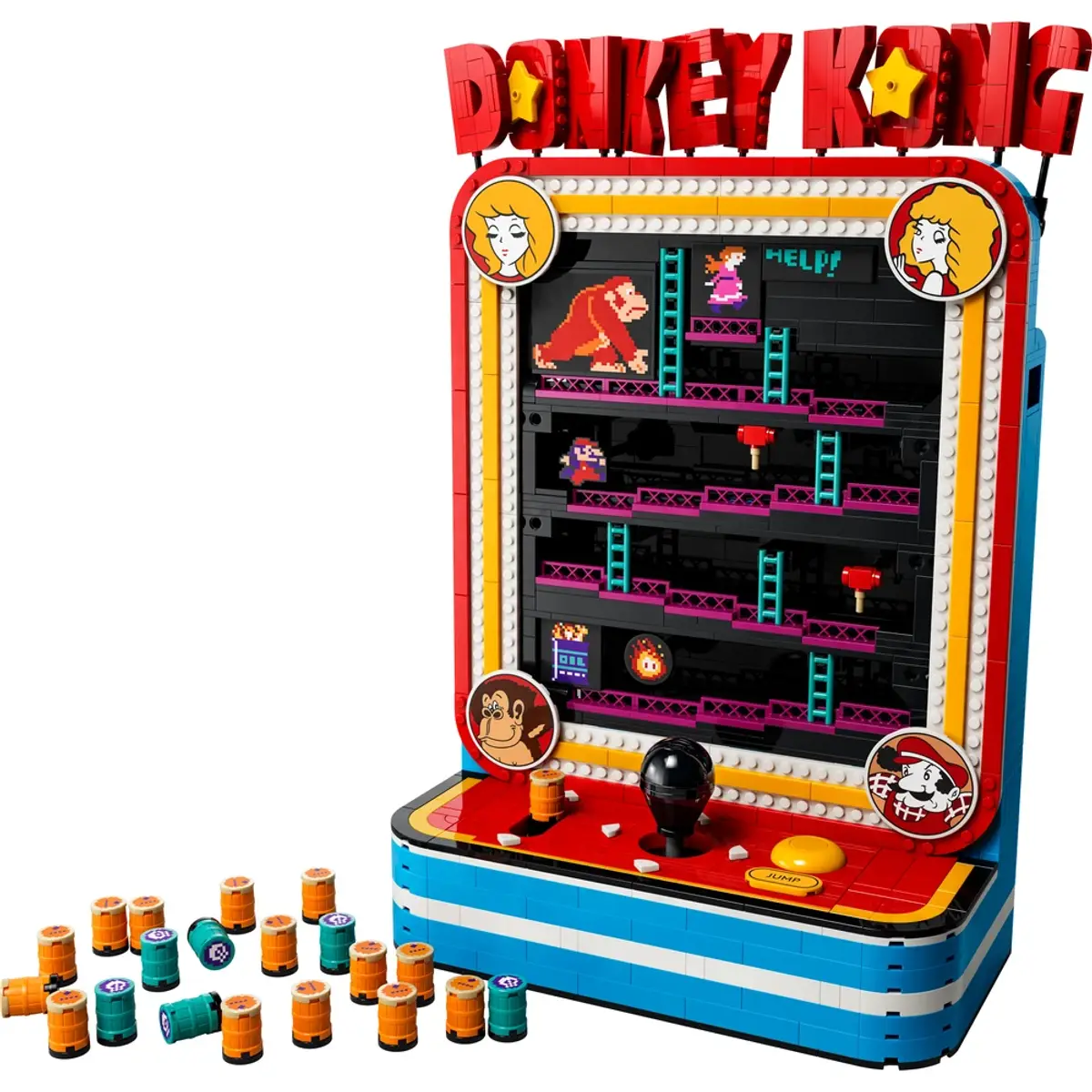 LEGO Super Mario Jeu d'Arcade Donkey Kong 72051, coloris Multicolore, vue de face