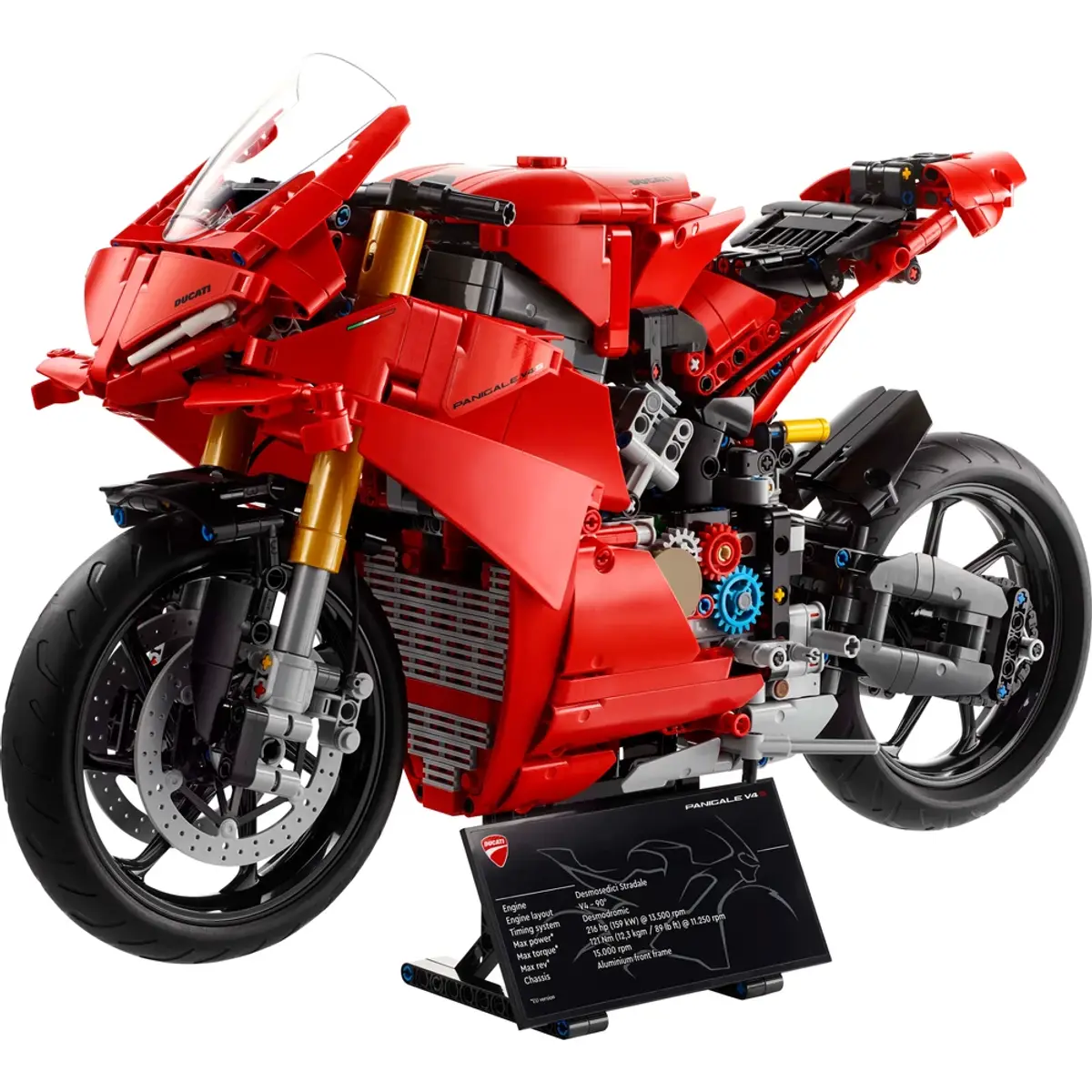 LEGO Technic Ducati Panigale V4 S motor 42202, coloris Multicolore, vue de face