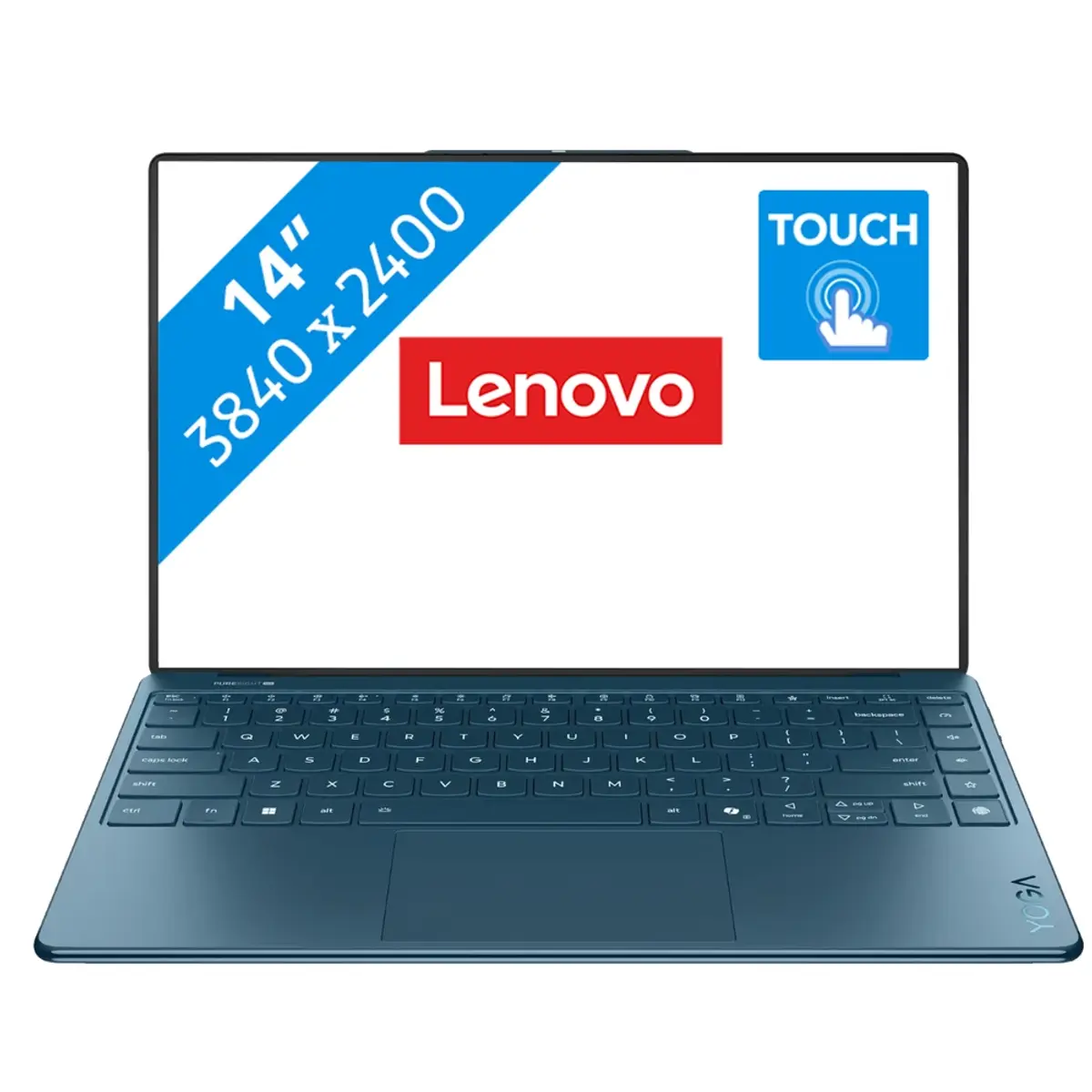Lenovo Yoga Slim 9 OLED Copilot+ PC 14ILL10 83CX002KMH, coloris Bleu, vue de face