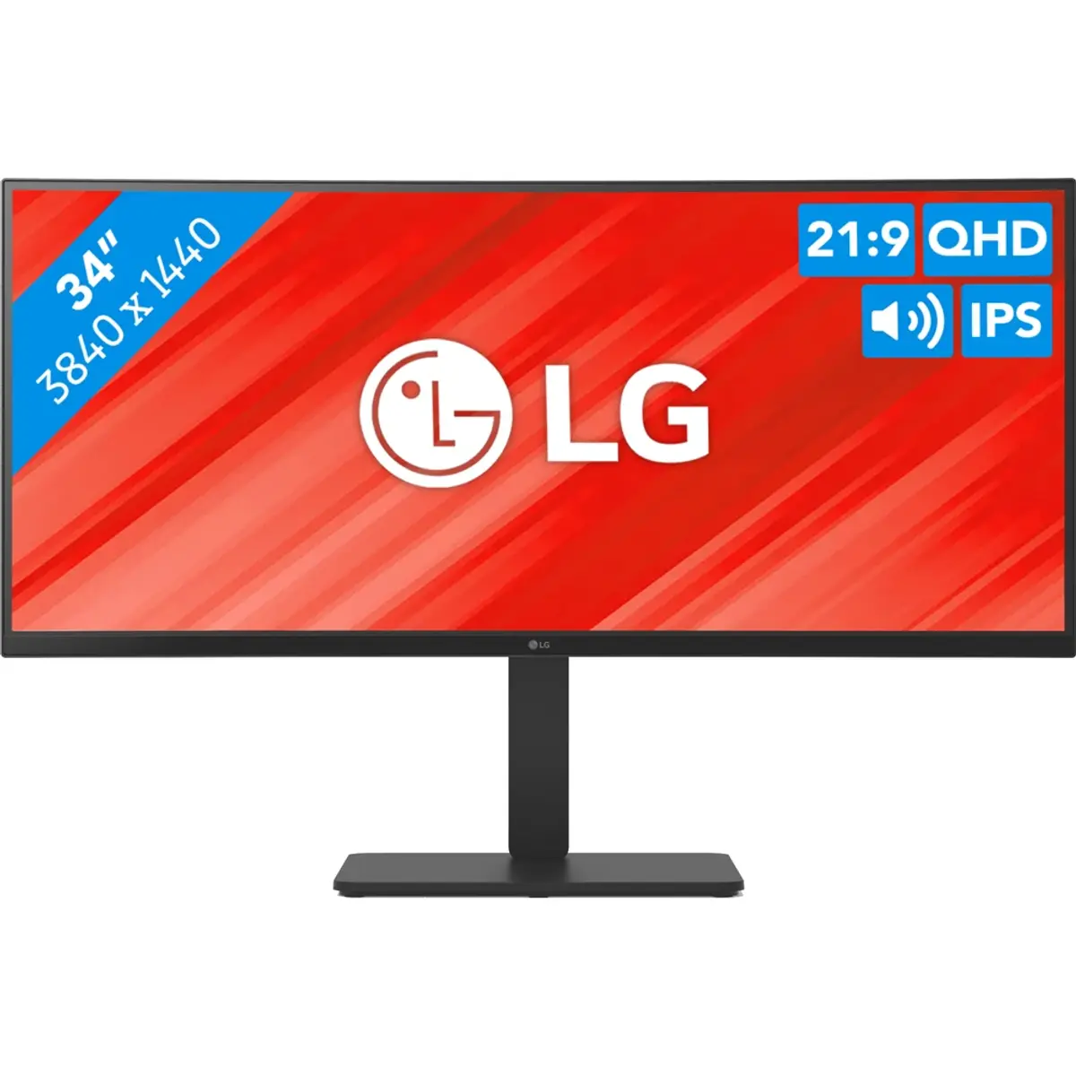 LG 34BA75QE-B, coloris Noir, vue de face