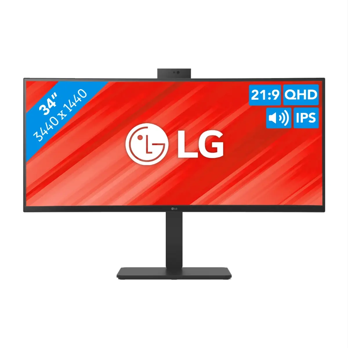 LG 34BA85QE-B, coloris Noir, vue de face