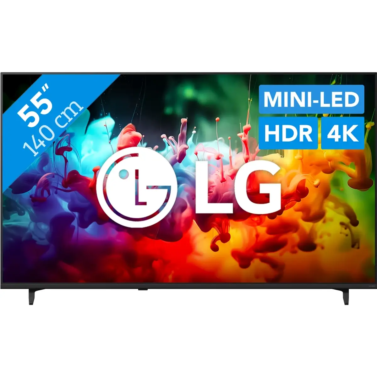 LG Mini-LED 55" QNED71 (2026), coloris Noir, vue de face