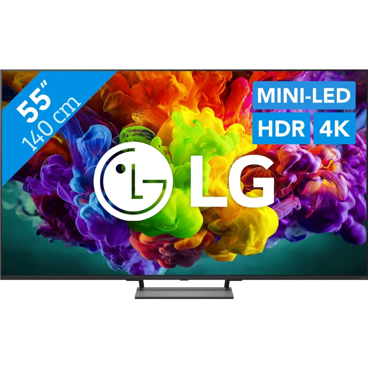 LG Mini-LED 55" QNED93 (2026), coloris Noir, vue de face