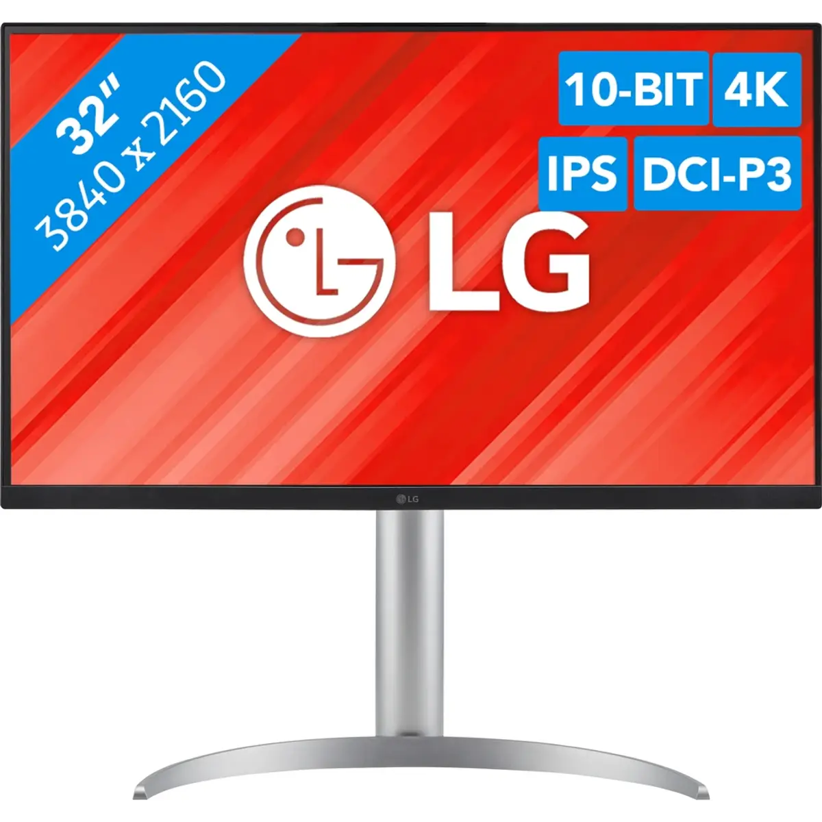 LG UltraFine 32UQ850V-W, coloris Blanc, vue de face