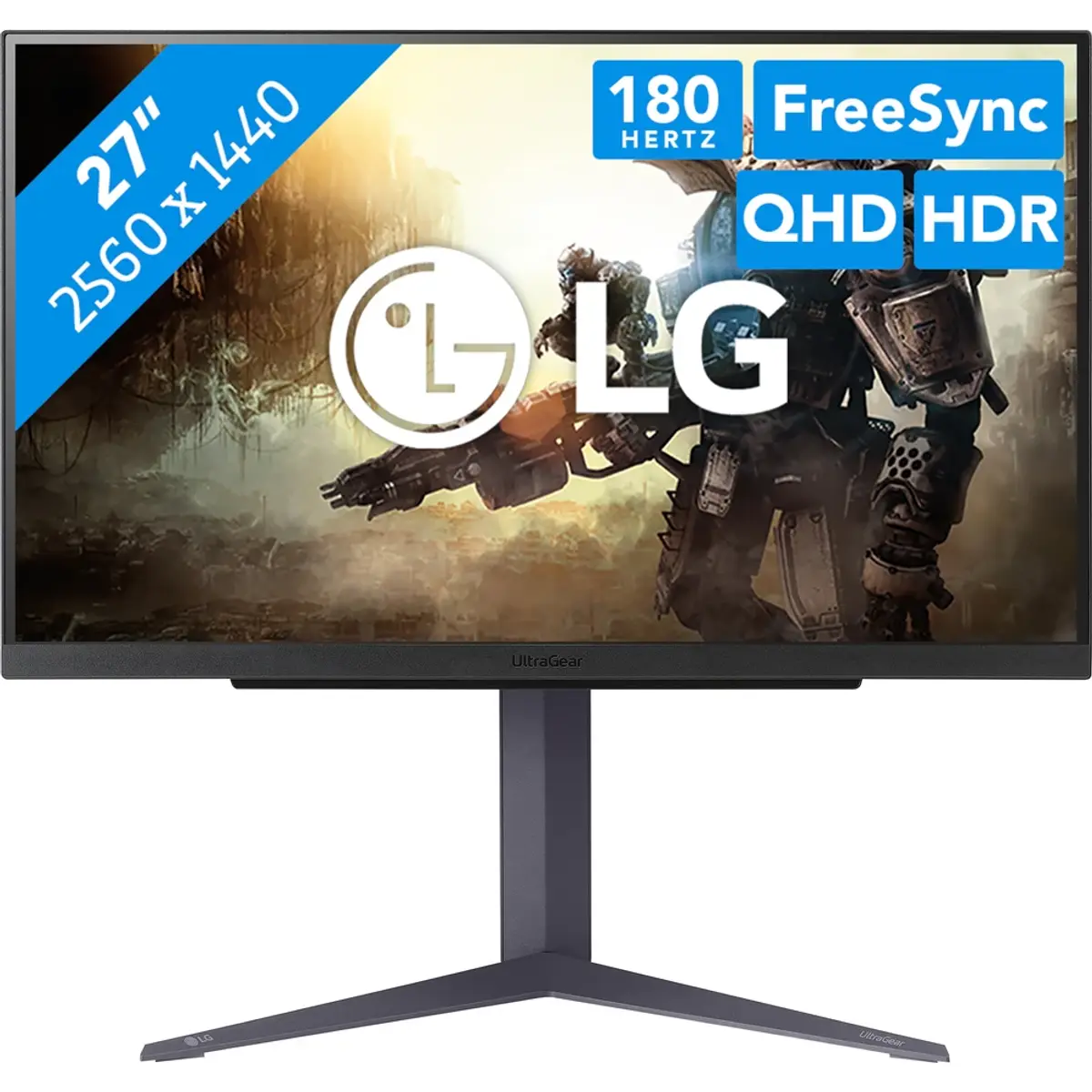 LG UltraGear 27GS85Q-B, coloris Gris, vue de face