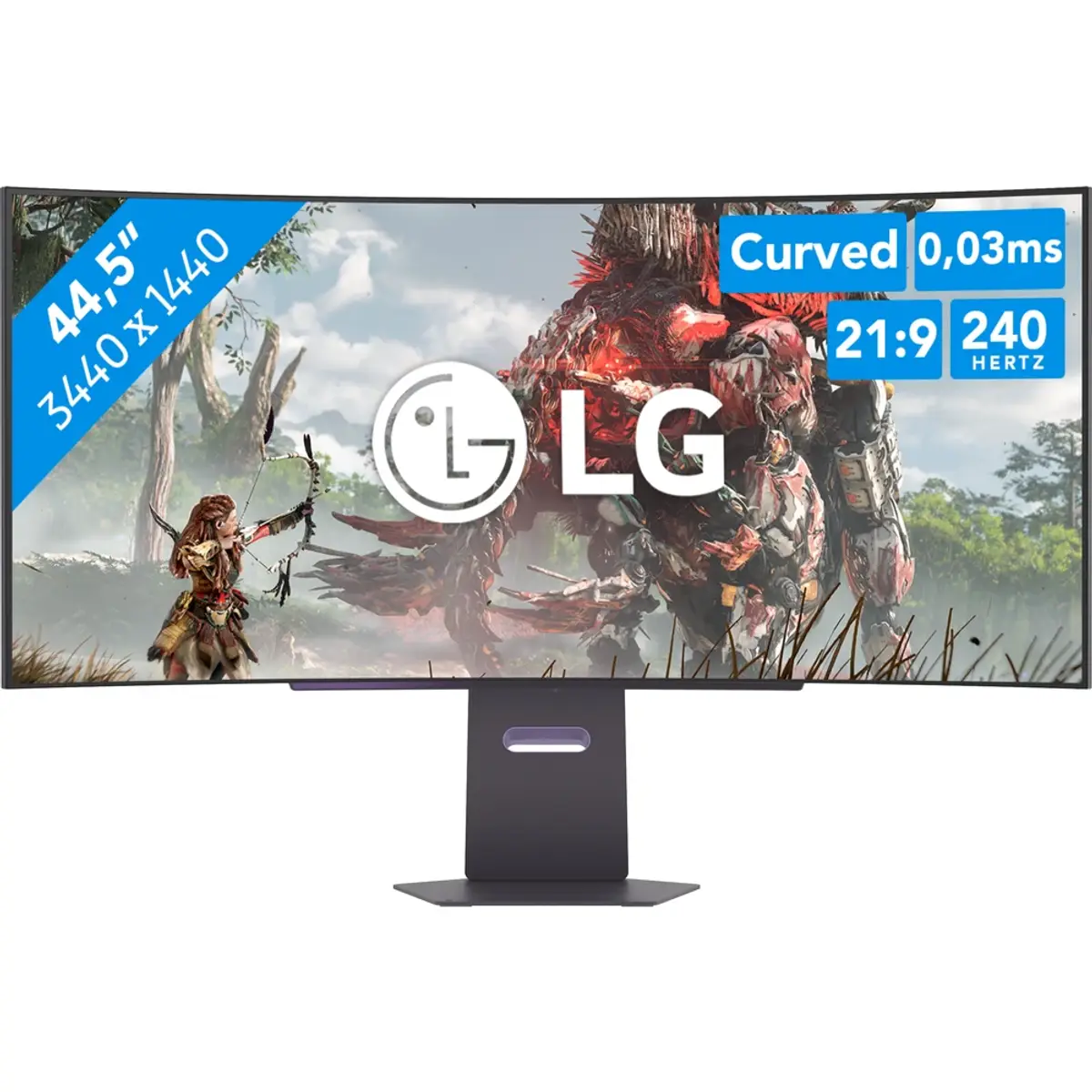 LG UltraGear OLED 45GX900A-B, coloris Noir, vue de face