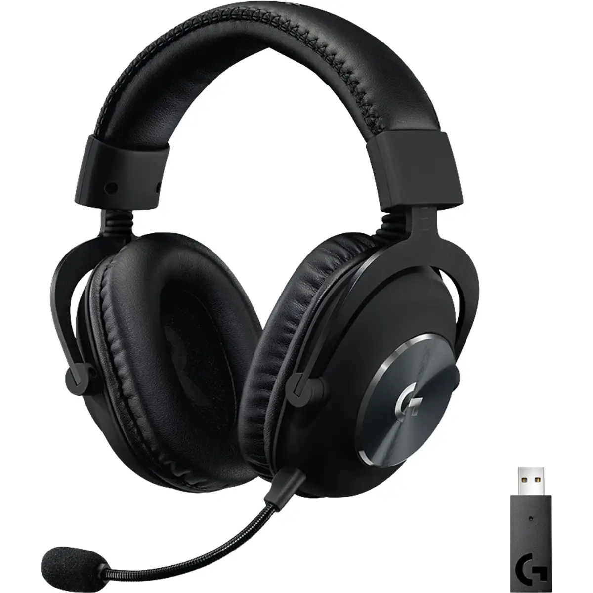 Logitech G PRO X Wireless LIGHTSPEED Casque Gamer, coloris Noir, vue de face